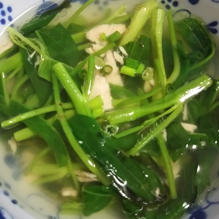 空芯菜とツナのしょうがスープ(^^)